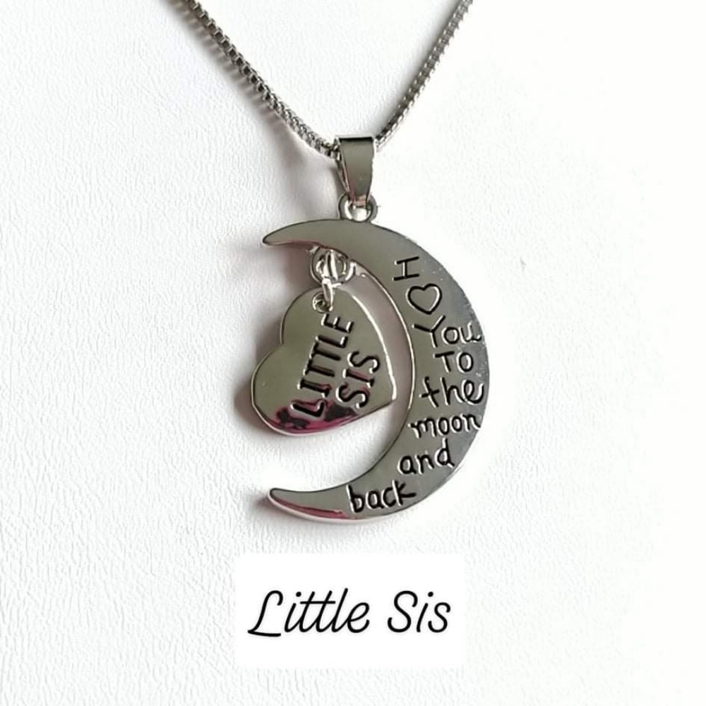 "To The Moon And Back" Sister Necklaces - Picture 4 of 4